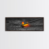 Branding Iron Fire, Industrial Glow Art, Rustic Ranch Scene, Cowboy Western Print, Canvas Print, Man Cave Wall Art, Farmhouse Decor
