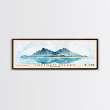 Chatham Island, New Zealand Watercolor Print, Vacation Gift, New Zealand Wall Art, Beach Painting, Beach Decor, Large Wall Art, Wood Frame Art