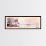 Chiemsee, Germany Watercolor Print, Vacation Gift, Germany Wall Art, Beach Painting, Beach Decor, Large Wall Art, Wood Frame Art