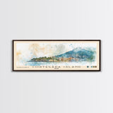 Cortegada Island, Spain Watercolor Beach Print, Vacation Gift, Spain Wall Art, Framed Canvas Print, Framed Beach Painting