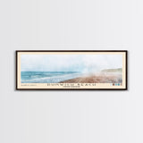 Dunwich Beach, United Kingdom Watercolor Beach Print, Vacation Gift, United Kingdom Wall Art, Framed Canvas Print, Framed Beach Painting