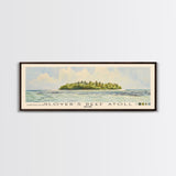 Glover’s Reef Atoll, Belize Watercolor Beach Print, Vacation Gift, Belize Wall Art, Beach Painting, Beach Decor, Beach Painting