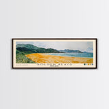 Golden Beach, Hong Kong Watercolor Print, Vacation Gift, Hong Kong Wall Art, Beach Painting, Beach Decor, Large Wall Art, Wood Frame Art