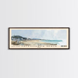 Hatenohama Beach, Japan Watercolor Print, Vacation Gift, Japan Wall Art, Beach Painting, Beach Decor, Large Wall Art, Wood Frame Art