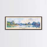 Ho Coc, Vietnam Watercolor Print, Vacation Gift, Vietnam Wall Art, Beach Painting, Beach Decor, Large Wall Art, Wood Frame Art