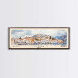 Hydra, Greece Watercolor Print, Vacation Gift, Greece Wall Art, Vacation Wall Art, Vacatation Memories, Beach Decor, Beach Or Lakehouse Art