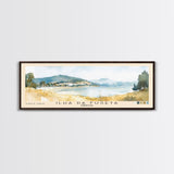 Ilha da Fuseta, Portugal Watercolor Beach Print, Vacation Gift, Portugal Wall Art, Framed Canvas Print, Framed Beach Painting