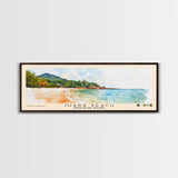 Juara Beach, Tioman Island, Malaysia Watercolor Print, Vacation Gift, Tioman Island, Malaysia Wall Art, Beach Painting, Beach Decor, Large Wall Art, Wood Frame Art