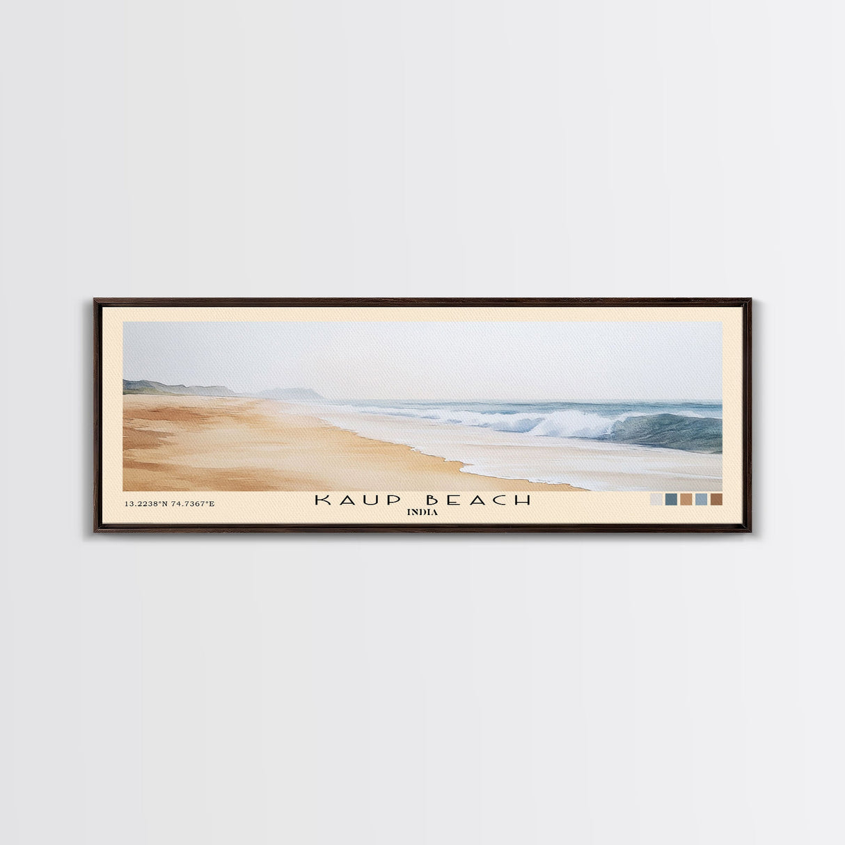 Kaup Beach, India Watercolor Print, Vacation Gift, India Wall Art, Beach Painting, Beach Decor, Beach Or Lakehouse Art
