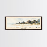 Kiawah Island, South Carolina Watercolor Print, Vacation Gift, South Carolina Wall Art, Beach Painting, Beach Decor, Large Wall Art, Wood Frame Art