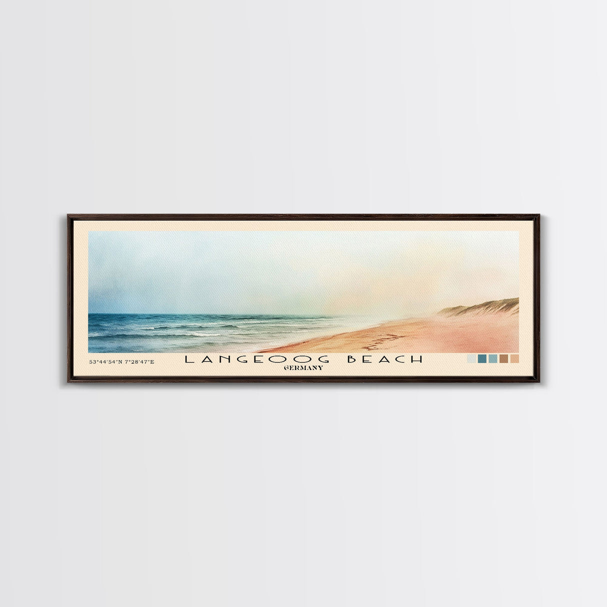 Langeoog Beach, Germany Watercolor Beach Print, Vacation Gift, Germany Wall Art, Beach Painting, Beach Decor, Beach Painting