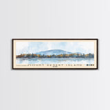 Mount Desert Island, Maine Watercolor Beach Print, Vacation Gift, Maine Wall Art, Framed Canvas Print, Framed Beach Painting
