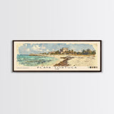 Playa Tortuga, Cuba Watercolor Beach Print, Vacation Gift, Cuba Wall Art, Framed Canvas Print, Framed Beach Painting