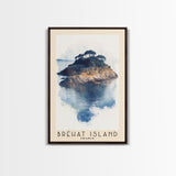 Bréhat Island, France Watercolor Beach Print, Vacation Gift, France Wall Art, Beach Painting, Beach Decor, Beach Painting