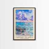 Cayman Islands, United Kingdom Watercolor Beach Print, Vacation Gift, United Kingdom Wall Art, Beach Painting, Beach Decor, Beach Painting