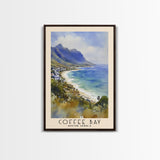Coffee Bay, South Africa Watercolor Print, Vacation Gift, South Africa Wall Art, Beach Painting, Beach Decor, Large Wall Art, Wood Frame Art