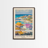Eleuthera Island, Bahamas Watercolor Print, Vacation Gift, Bahamas Wall Art, Beach Painting, Beach Decor, Large Wall Art, Wood Frame Art