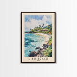 Liku Beach, Fiji Watercolor Print, Vacation Gift, Fiji Wall Art, Beach Painting, Beach Decor, Beach Or Lakehouse Art