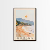 Sunset Beach, Thailand Watercolor Beach Print, Vacation Gift, Thailand Wall Art, Beach Painting, Beach Decor, Beach Painting