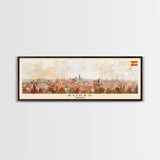 Bordeaux France Panoramic Travel Poster, Framed Canvas Print or Metal Wall Art, Travel Art, Home Decor, Panoramic Painting, Midcentury Art