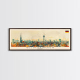 Gelsenkirchen Germany Panoramic Travel Poster, Framed Canvas Print or Metal Wall Art, Travel Art, Home Decor, Panoramic Painting, Midcentury Art