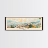 Horlivka Ukraine Wall Art, Panoramic Travel Poster, Panoramic Framed Canvas Print, City Wall Art, Wall Hanging Home Decor, Travel Art