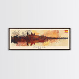 Huelva Spain Panoramic Travel Poster, Framed Canvas Print or Metal Wall Art, Travel Art, Home Decor, Panoramic Painting, Midcentury Art