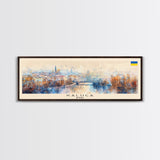 Kaluga Russia Panoramic Travel Poster, Framed Canvas Print or Metal Wall Art, Travel Art, Home Decor, Panoramic Painting, Midcentury Art