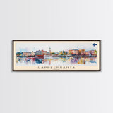 Lappeenranta Finland Panoramic Travel Poster, Framed Canvas Print or Metal Wall Art, Travel Art, Home Decor, Panoramic Painting, Midcentury Art
