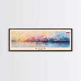 Somewhere Poland Wall Art, Panoramic Travel Poster, Panoramic Framed Canvas Print, City Wall Art, Wall Hanging Home Decor, Travel Art