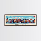 Bydgoszcz Poland Travel Art, City Art, Framed Canvas Print or Metal Wall Art, Europe Travel Poster, Panoramic Wall Art, Extra Wide Wall Art