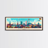 Dortmund Germany Wall Art, Panoramic Travel Poster, Panoramic Framed Canvas Print, City Wall Art, Wall Hanging Home Decor, Travel Art