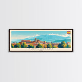 Fuenlabrada Spain Wall Art, Panoramic Travel Poster, Panoramic Framed Canvas Print, City Wall Art, Wall Hanging Home Decor, Travel Art