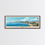 Novorossiysk Russia Wall Art, Panoramic Travel Poster, Panoramic Framed Canvas Print, City Wall Art, Wall Hanging Home Decor, Travel Art