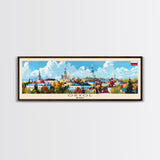 Oryol Russia Wall Art, Panoramic Travel Poster, Panoramic Framed Canvas Print, City Wall Art, Wall Hanging Home Decor, Travel Art