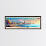 Vlore Albania Travel Art, City Art, Framed Canvas Print or Metal Wall Art, Europe Travel Poster, Panoramic Wall Art, Extra Wide Wall Art
