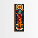 Retro Art Deco Geometric Patterns Wall Art Framed Canvas Print, Scifi / Science Fiction Decor