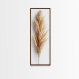 Pampas Grass Botanical Art - Framed Canvas Print, Skinny Tall Art, Minimalist Wall Art for Living Room, Bedroom Decor, Botanical Print