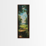 The Tree Swing Framed Canvas Print, Spring Time Decor, Tall Art, Statement Piece, Whimsical Boho Style Wall Art