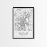 Providence Street Map, Rhode Island Map, City Map Art, Minimalist Art, Wall Art, Canvas Print, Bedroom Wall Décor, Gift For Couples,