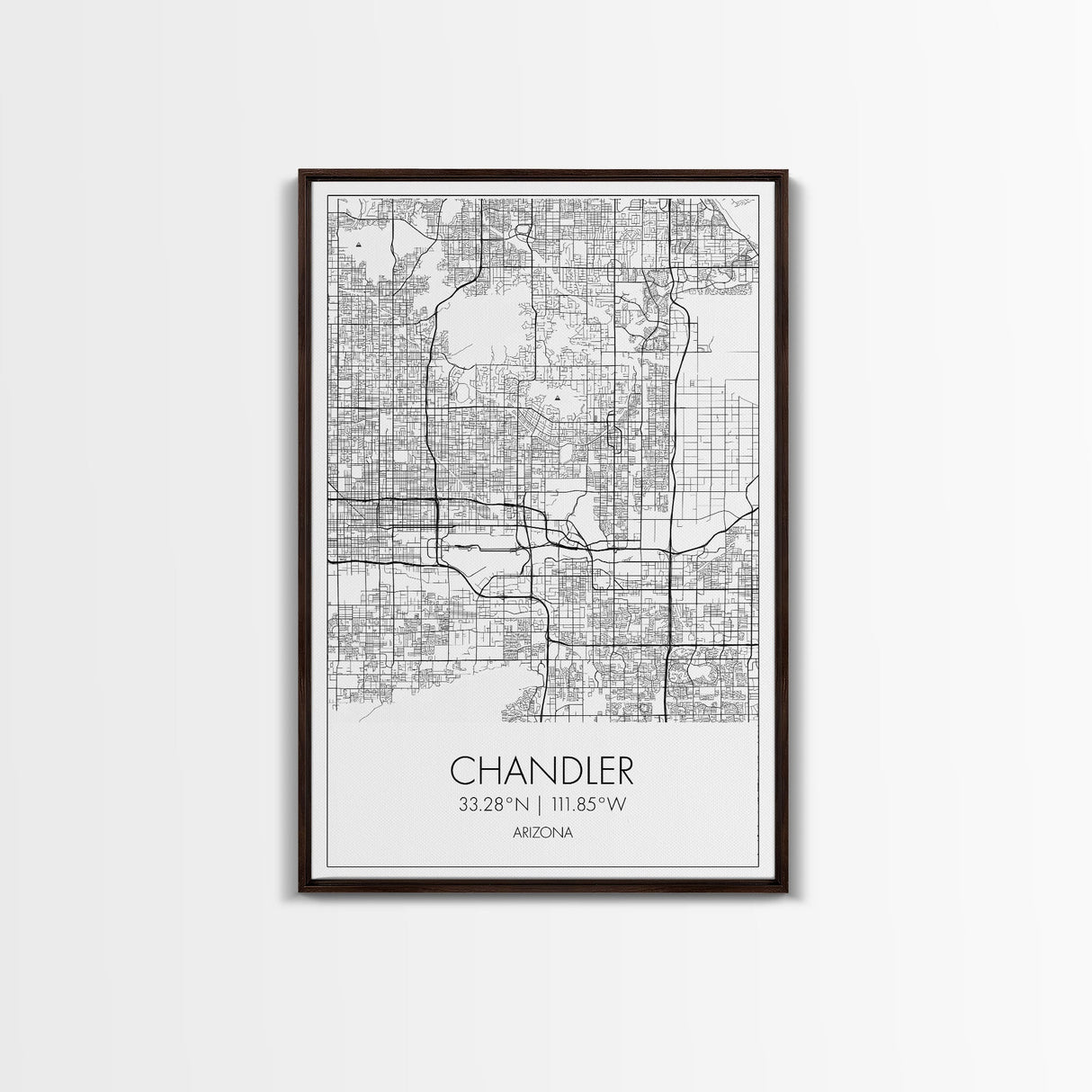 Chandler Street Map, Arizona Map, City Map Art, Modern Art, Wall Art, Canvas Print, Canvas Wall Art, Home Office Art, Housewarming Gift