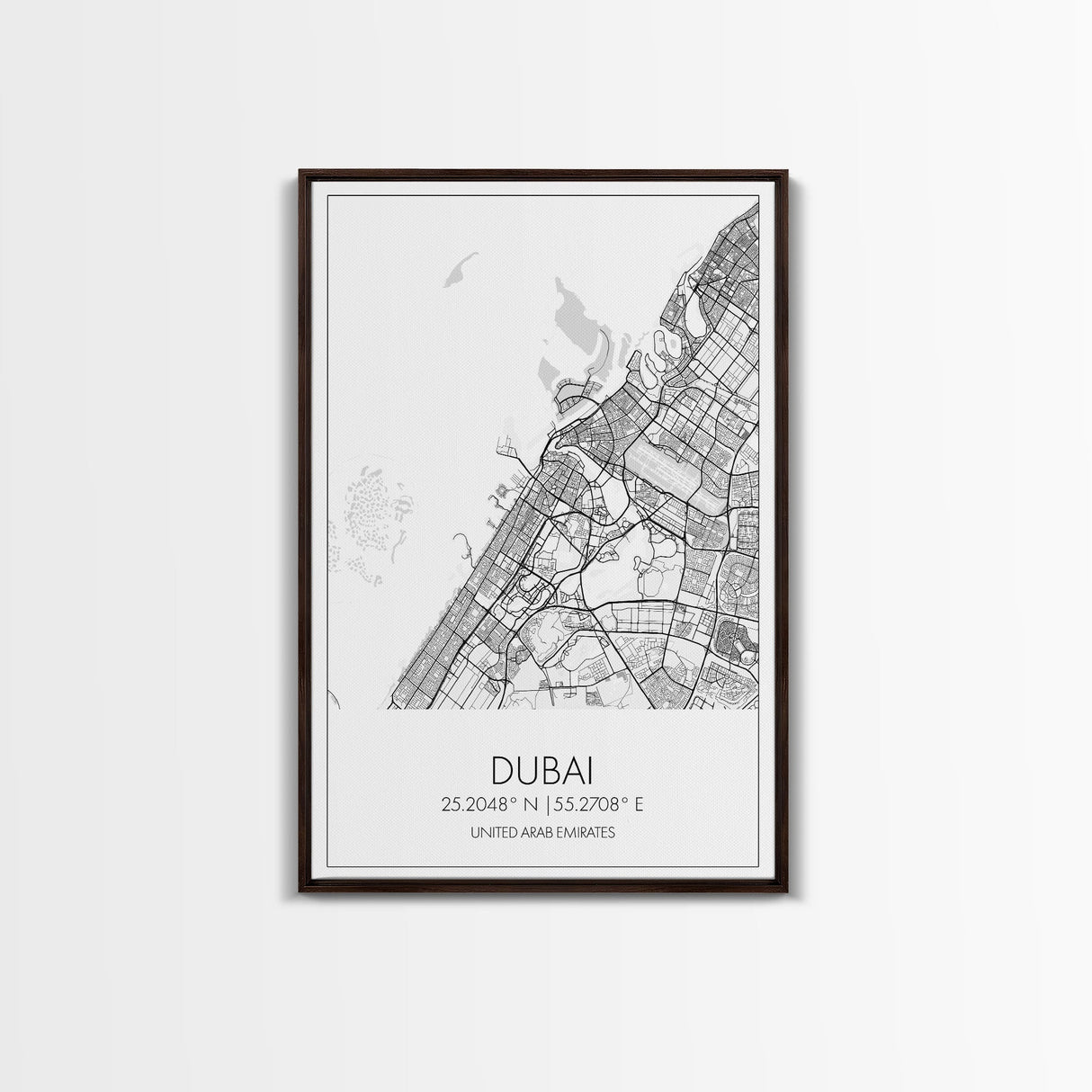 Dubai Street Map, UAE Map, City Map Art, Minimalist Art, Wall Art, Canvas Print, Aviation Gift, Travel Art, Office Décor, Unique Wall Art