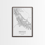 Fremont Street Map, California Map, City Map Art, Minimalist Art, Wall Art, Canvas Print, Travel Lover Gift, Bar Wall Décor, Travel Prints