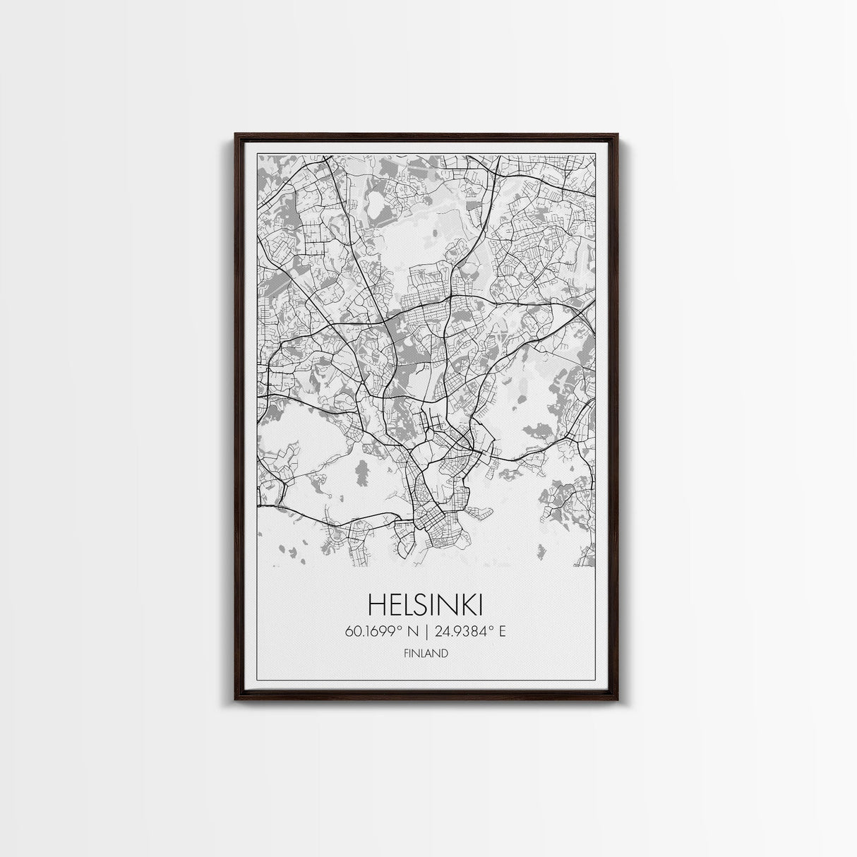 Helsinki Street Map, Finland Map, Europe City Map Art, Minimalist Art, Wall Art, Canvas Print, Travel Wall Art, Gifts For Him, Bedroom Art
