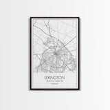 Lexington Street Map, Kentucky Map, City Map Art, Modern Wall Art, Wall Art, Canvas Print, Travel Wall Art, Dorm Room Décor, Engagement Gift