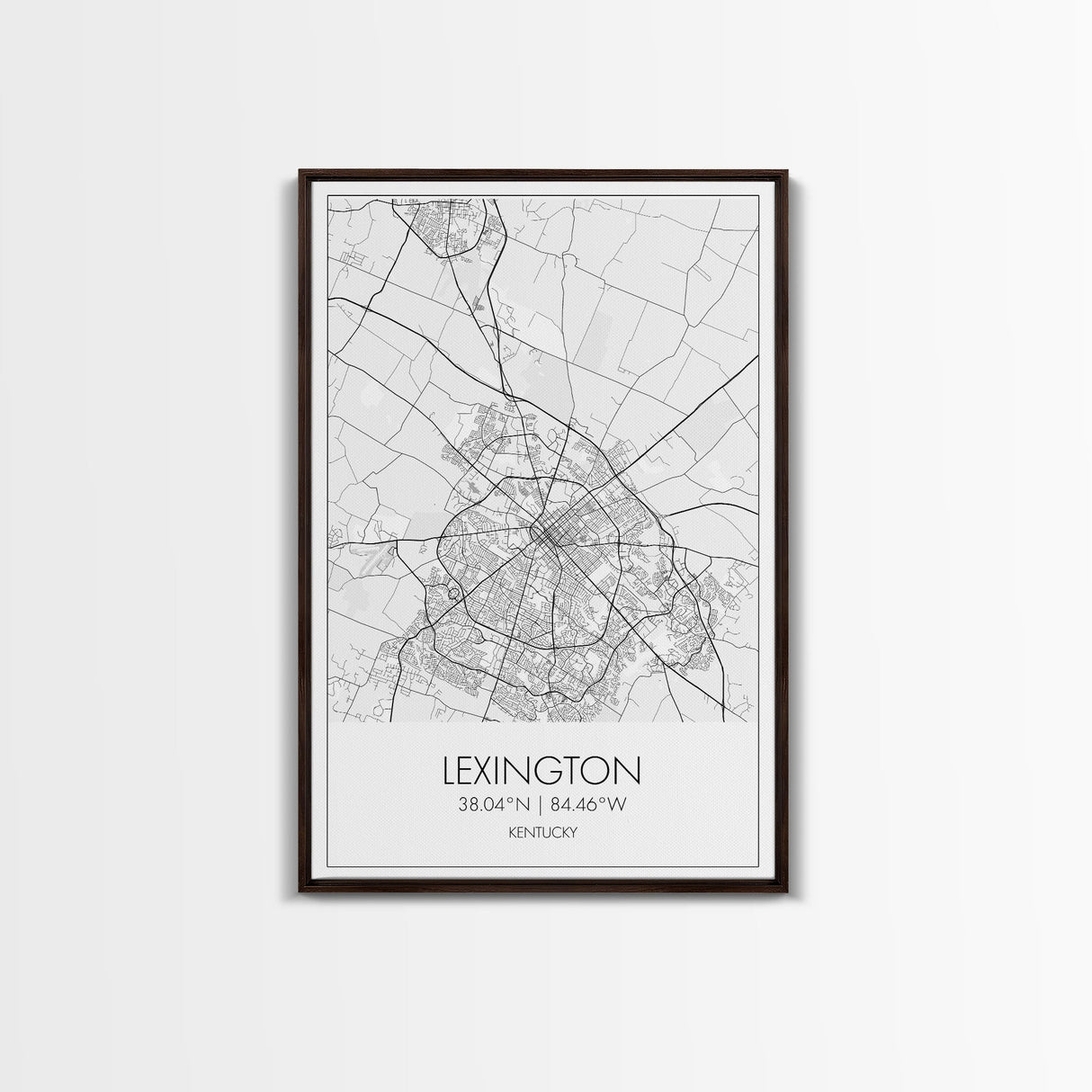 Lexington Street Map, Kentucky Map, City Map Art, Modern Wall Art, Wall Art, Canvas Print, Living Room Art, Travel Print, Pilot Gifts