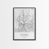 Louisville Street Map, Kentucky Map, City Map Art, Modern Art, Wall Art, Canvas Print, Travel Wall Art, Wall Décor Bedroom, Gifts For Dad