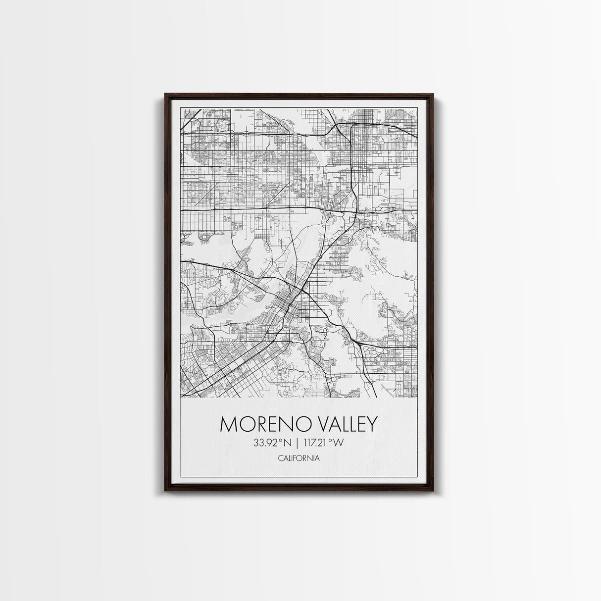 Moreno Valley Street Map, California Map, City Map Art, Modern Art, Wall Art, Canvas Print, Wall Art For Bedroom, Couple Gift, Travel Print