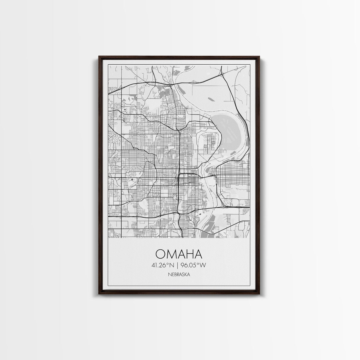 Omaha Street Map, Nebraska Map, City Map Art, Modern Art, Wall Art, Canvas Print, Living Room Wall Art, Travel Gifts For Men, Travel Art