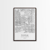 Phoenix Street Map, Arizona Map, City Map Art, Minimalist Art, Wall Art, Canvas Print, Master Bedroom Décor, Gifts For Her, Travel Wall Art